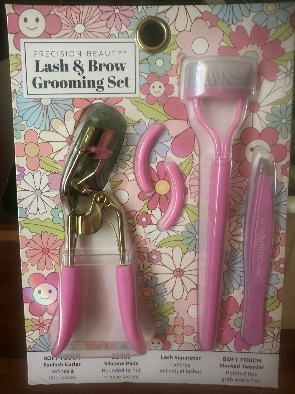 Precision Beauty Pink Lash & Brow Grooming Set